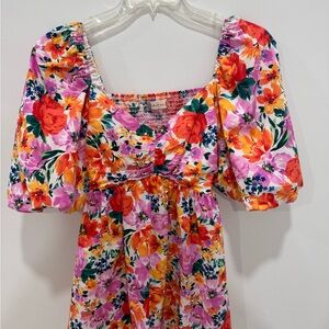 Floral Puff Sleeve Dress